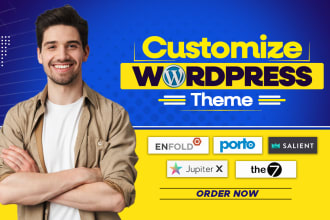 customize enfold, porto, salient, jupiter x and the7 wordpress theme
