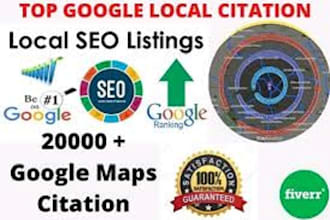 build 350 google maps citations or local listing