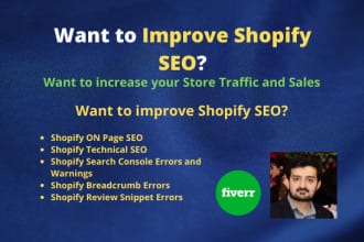 do complete seo of  shopify store for more sales and traffic