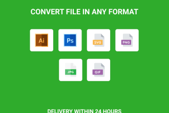 convert file in any format vector, png, svg,gif