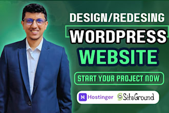redesign wordpress website wordpress blog website on siteground, hostinger