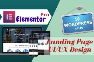design or clone website and landing page with elementor and elementor pro
