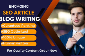 be your content writer for SEO articles and blog posts