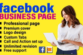 create facebook business page with setup design optimize SEO
