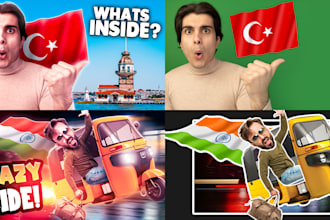 create vlog and travel thumbnails for you