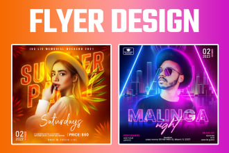 design party, club, event, or concert flyers