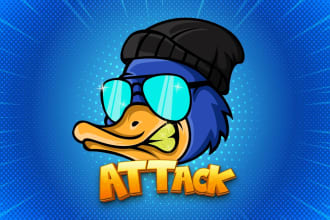 create a cartoon,mascot,caricature logo