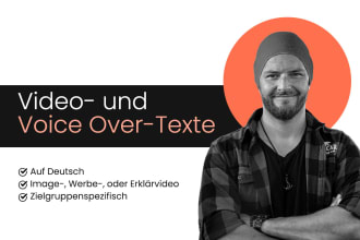 write your german video script or voiceover text