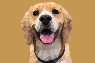 make a low poly portrait for your pet
