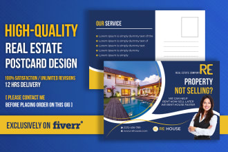 design real estate postcard, recipe card, direct mail, eddm, mailer