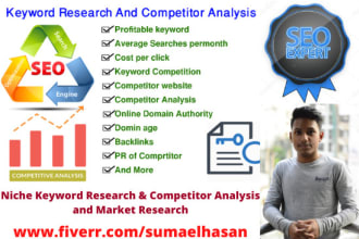do free SEO audit and niche keyword research and competitor analysis