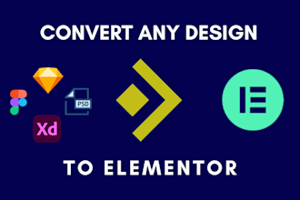 convert figma, PSD or divi to wordpress elementor website