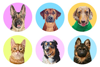 turn animal portraits into vector cartoons