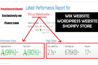 do wix shopify wordpress speed optimization