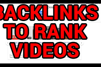 boost your video ranking in youtube with premium high quality backlinks