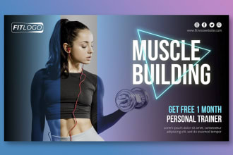 design fitness banners for shopify website or social media