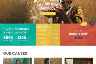 create a responsive website for nonprofit organizations, charity and donations