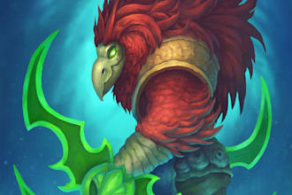 create cool artwork in hearthstone style