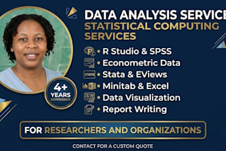 perform statistical data analysis using spss, stata, python, eviews, and rstudio