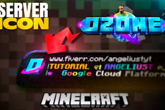 make outstanding minecraft logo and icon