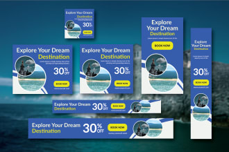 create professional any social media banner or header