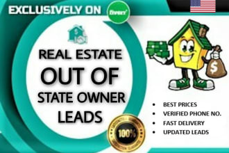 provide motivated out of state owner real estate leads with skip tracing