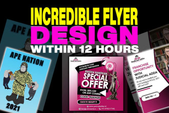 24 hour turnaround professional flyer design for your business or event