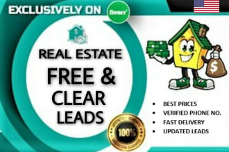 provide motivated free and clear real estate leads with skip tracing