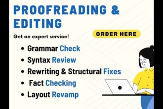 proofread, copy editing your files and correct grammar