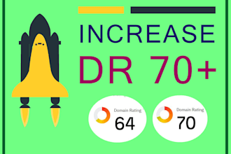 increase website ahref domain rating DR 70 plus