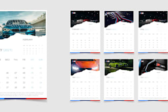 do custom desk or wall calendar design