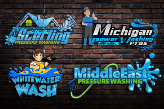 do pressure or power washing, cleaning and servicing logo