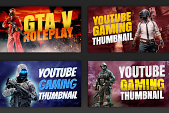 create eye catchy gaming thumbnails