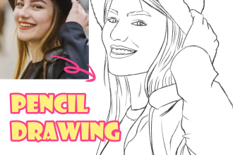 draw your picture into pencil