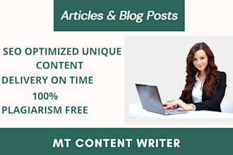 write SEO friendly article and blog post