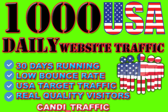 generate usa targeted website traffic visitors for 30 days