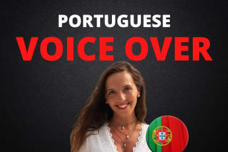 record a professional european portuguese voice over
