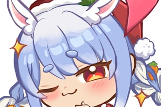 draw cute chibi character for emotes, badges, stickers