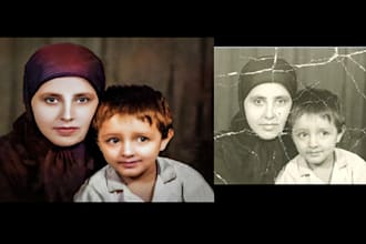 restore, repair, fix old damaged photo, old photos