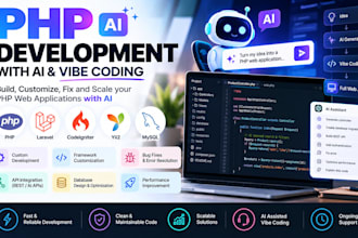 develop, customize and fix PHP laravel codeigniter yii2 websites