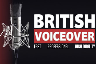 record a professional human english voice over
