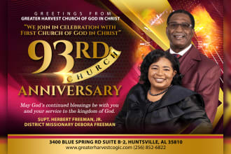 create amazing church conference flyer, program within 8hrs