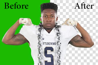 professionally remove green screen background from photos