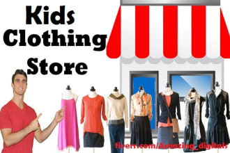 build, design amazing kids, toys clothing shopify store website