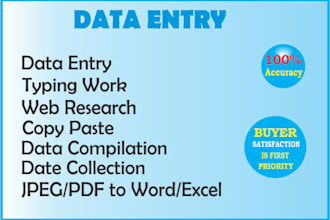 do fast data entry in 12 hours at very cheap price