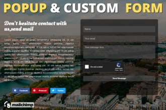 create your popup pages and any elementor form