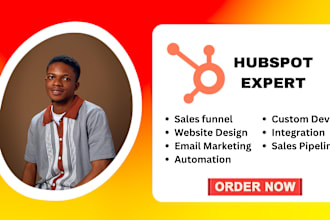 provide hubspot crm setup technical support automation marketing website design