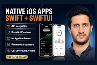 develop a native ios app for iphone in swift and swiftui with app store launch