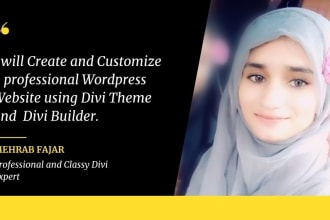 create and customize responsive wordpress website with divi theme and builder