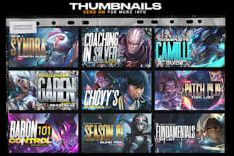create a premium league of legends thumbnail in 24h